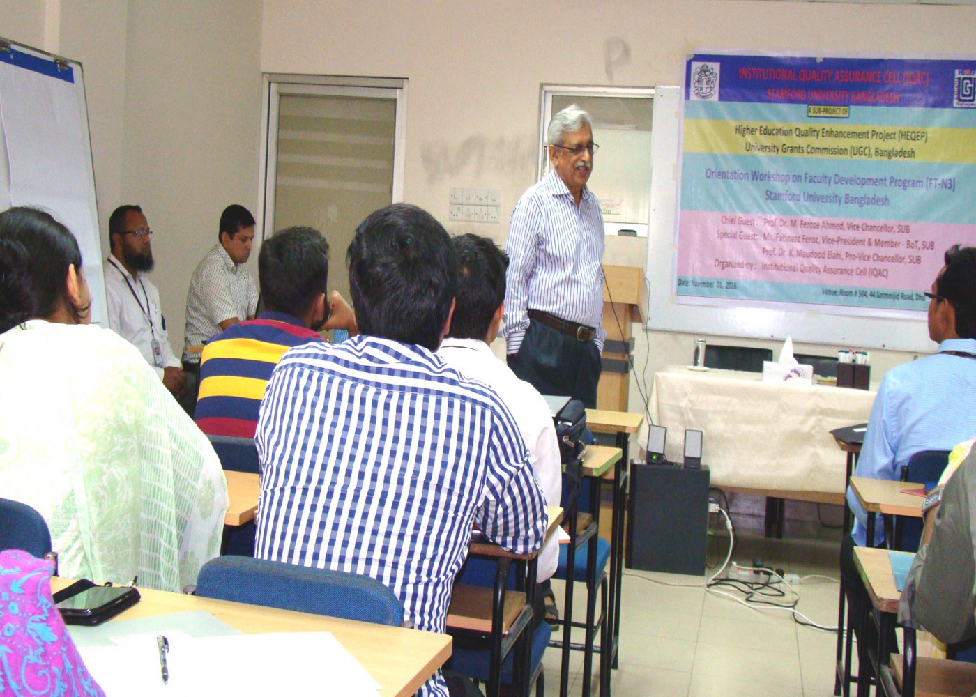 Vice Chancellor of SUB giving his valuable speech of the workshop